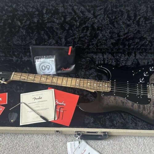 2019 Fender QMT Pale Moon Ebony Stratocaster Transparent Black... -        Stratocaster