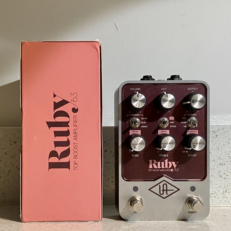 used ~2020 Universal Audio Ruby 63 Top Boost Amplifier Ruby / Silver - Effect Pedal