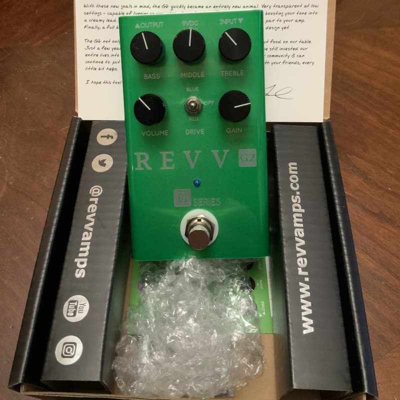 used 2019 - 2021 REVV G2 Overdrive Green - Effect Pedal