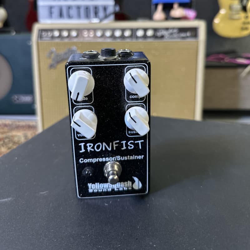 used Yellowsquash Sound Labs IronFist Compressor Black Sparkle - Effect Pedal