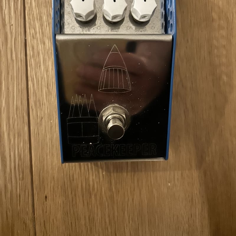 used 2018 ThorpyFX Peacekeeper V2 Low-Gain Overdrive Silver/Blue/White - Effect Pedal