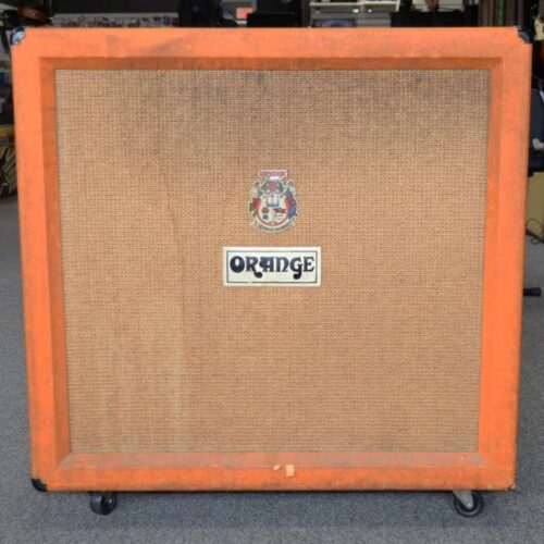 1973 Orange 4 12 Guitar Cabinet w/ Casters Used Orange Tolex -        Cabinet