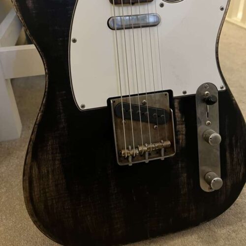 2022 High end Partscaster Telecaster Heavy Relic Black -        Telecaster