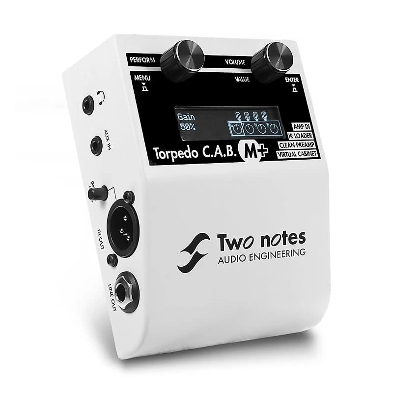 new 2023 Two Notes Torpedo C.A.B. M+ Speaker Simulator White - Effect Pedal