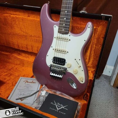 2009 Fender 1969 Stratocaster Relic HSS Burgundy Mist Relic -        Stratocaster