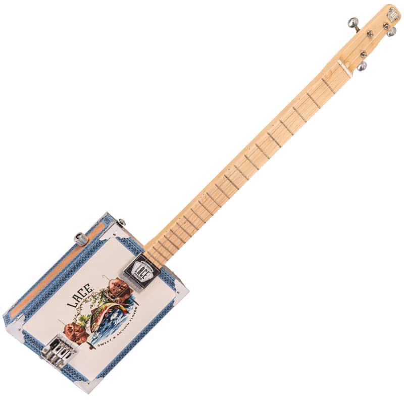 Lace Cigar Box Electric Guitar ~ 3 String ~ Gone Fishin' Fish - £299 new Guitar