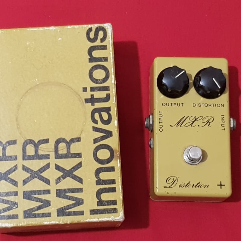 used 1973 - 1975 MXR MX-104 Script Distortion + Yellow - Effect Pedal