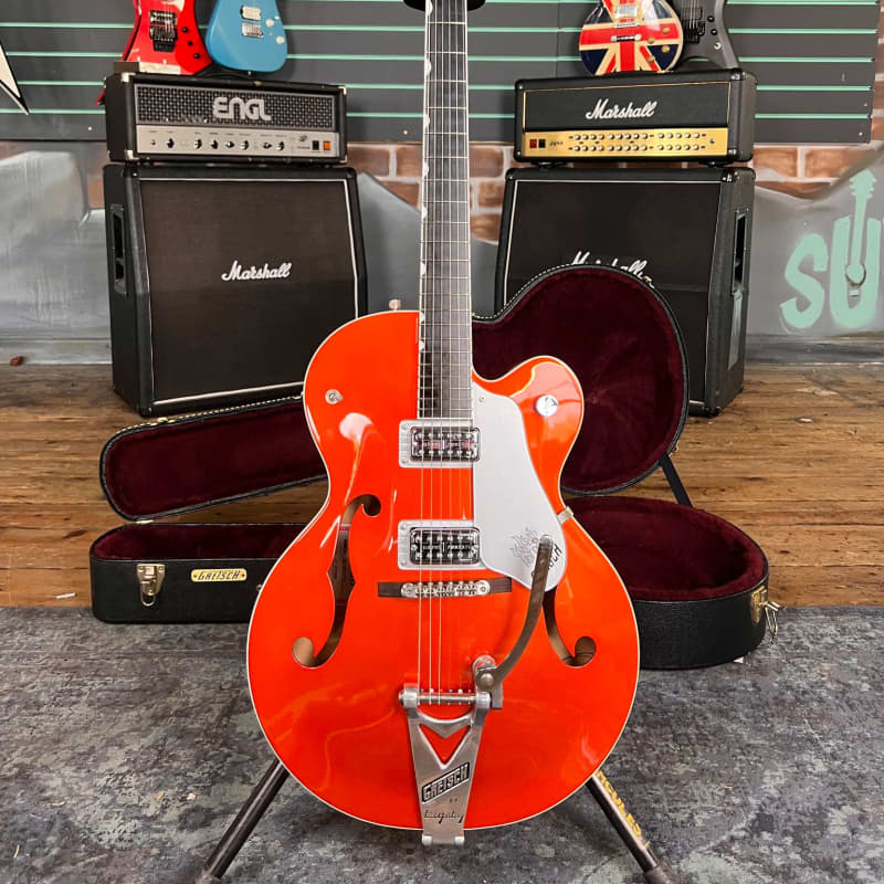 2012 Gretsch G6120HTTV Brian Setzer Hot Rod Tangerine - £2300 used Guitar