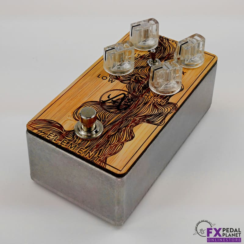 new 2023 Anasounds Element Metal & Real Mahogany Frontplate - Effect Pedal