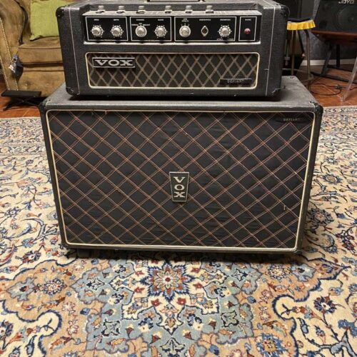 1969 Vox DEFIANT Head & Cabinet 2x12 60 s w/ Original F... -        Cabinet