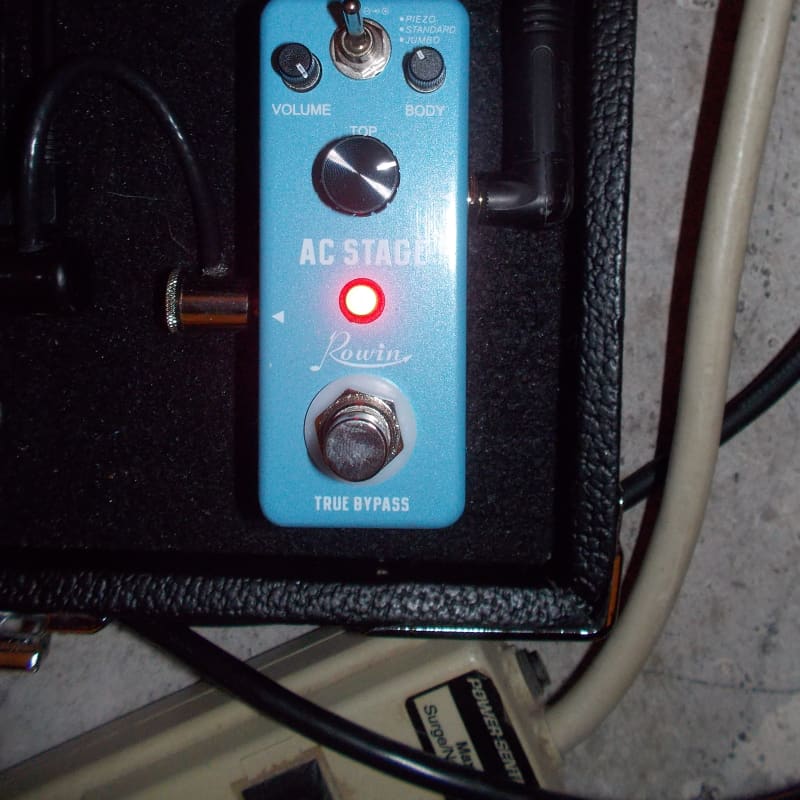 used 2010s Rowin LEF-320 AC Stage Acoustic Simulator Blue - Effect Pedal