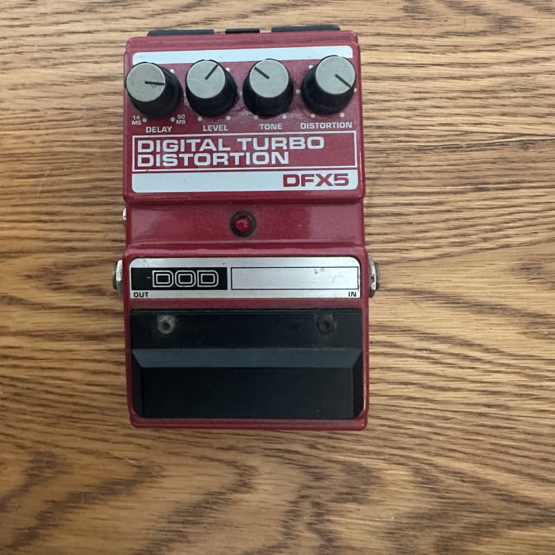 used 1980s DOD Digital Turbo Distortion DFX5 Red – Effect Pedal