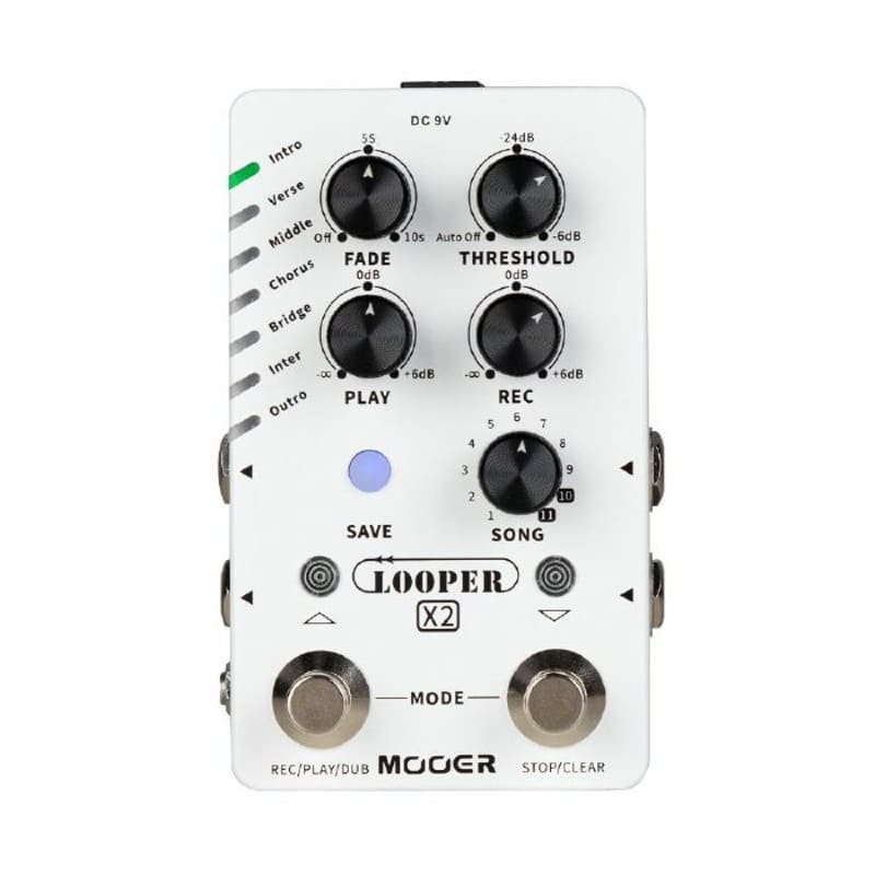 new Mooer Looper X2 White - Effect Pedal