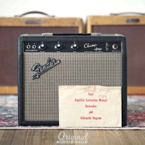 1964 - 1967 Fender Champ 6-Watt 1x8" Guitar Combo Black Panel -         Vintage