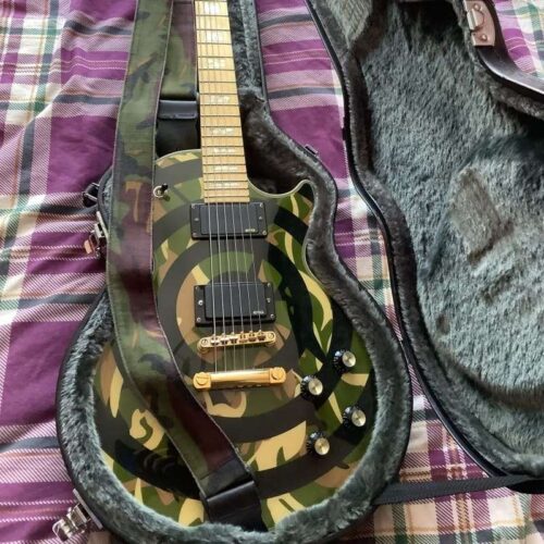 2005 Epiphone Les Paul custom shop Zakk Eylde camouflage bulls... - £1500 used Guitar