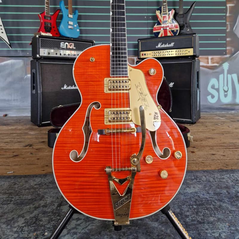 2018 Gretsch G6120TFM Players Edition Nashville Orange Stain - £2300 used Guitar