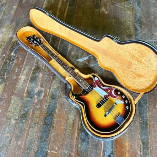 1960 Eko Florentine Bass guitar Sunburst -         Vintage  Bass Guitar