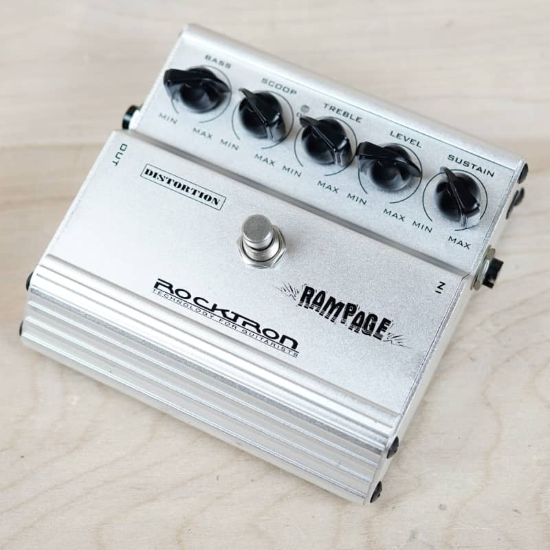 used Rocktron Rampage Distortion Pedal Silver - Effect Pedal