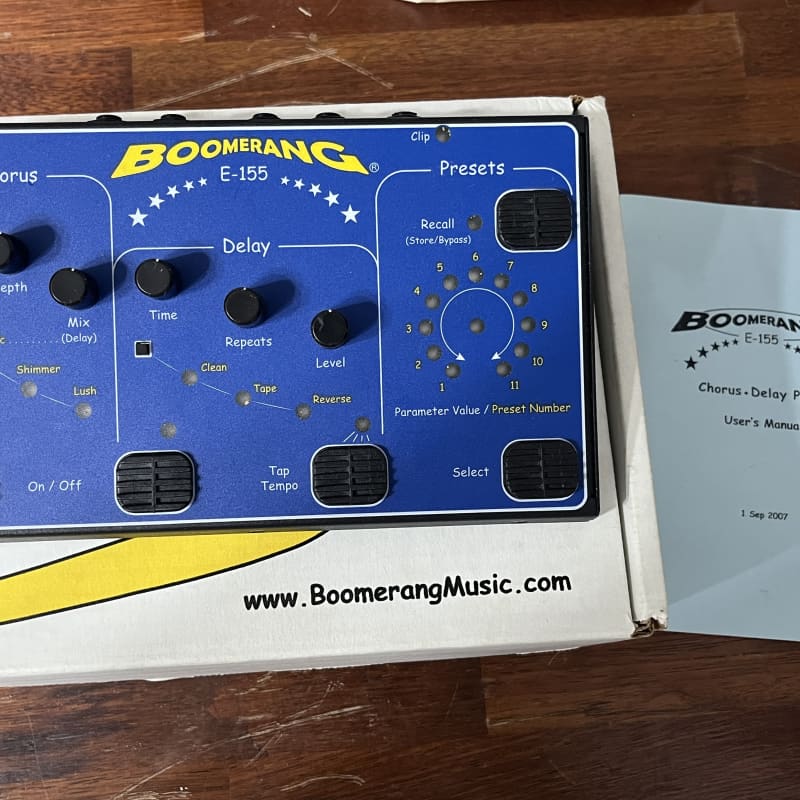 used 2000s Boomerang E-155 Chorus and Delay Blues - Effect Pedal