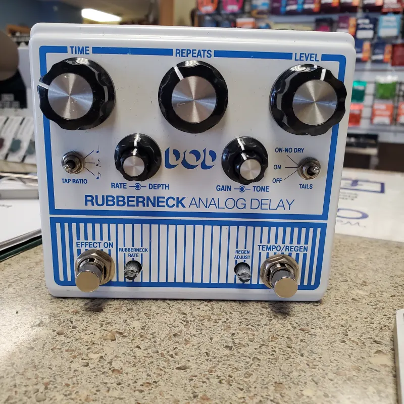 used 2010s DOD Rubberneck Analog Delay White/Blue - Effect Pedal