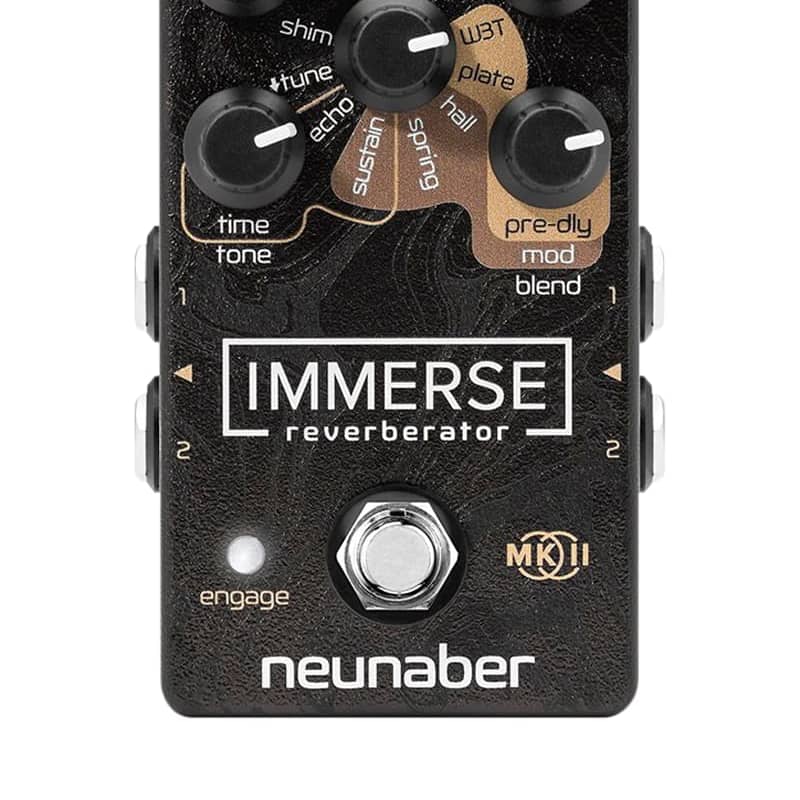 new 2019 onwards Neunaber Audio Immerse Reverberator V2 (MKII) Black - Effect Pedal