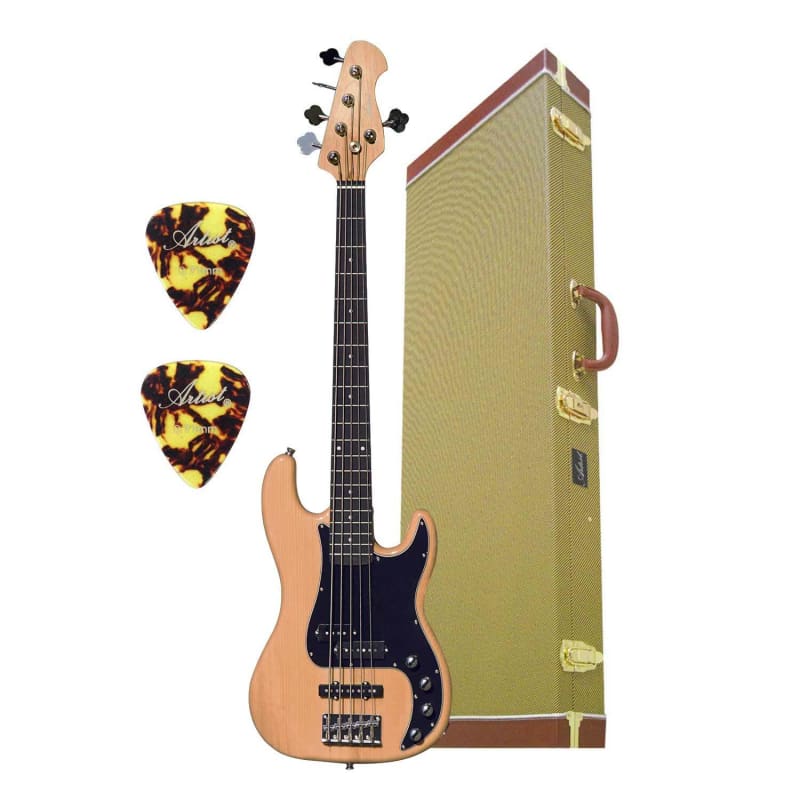 Artist Artist VHYB5 Hybrid V 5 String Bass Guitar w/ Case Tweed - £219 new Guitar