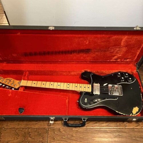 1977 Fender Telecaster Custom with Maple Fretboard Black -        Telecaster