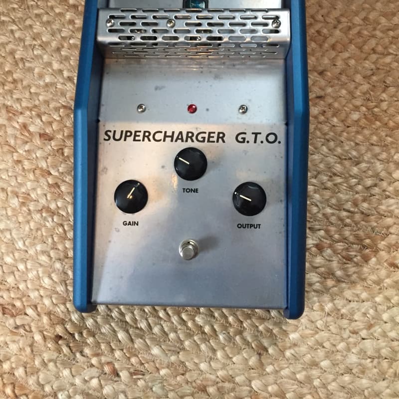 used 2000s Soldano Supercharger G.T.O. Silver with Blue Sides - Effect Pedal