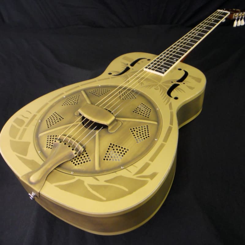 2022 Icarus Duolian 'O' 'Islander' Resonator Guitar Antique B... - £655 new Guitar