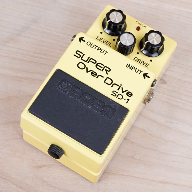 used 1984 Boss SD-1 Super OverDrive (Black Label) Yellow - Effect Pedal