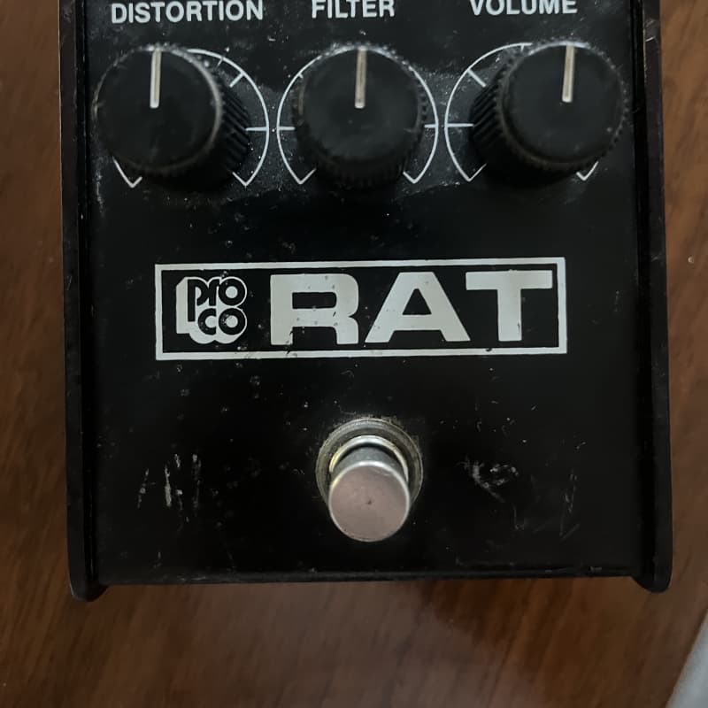 used 1987 ProCo Small Box RAT Black with White Lettering - Effect Pedal