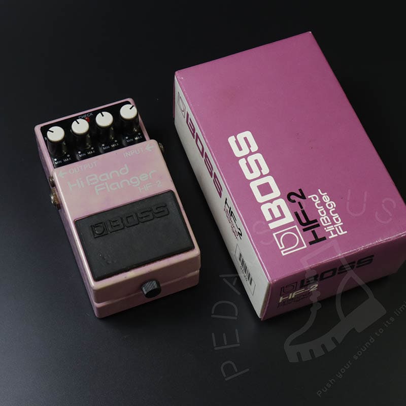 used 1989 Boss HF-2 Hi Band Flanger (Green Label) Pink - Effect Pedal