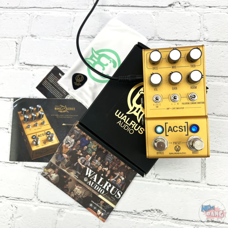 used 2021 - Present Walrus Audio Mako ACS1 Amp + Cab Simulator Gold - Effect Pedal