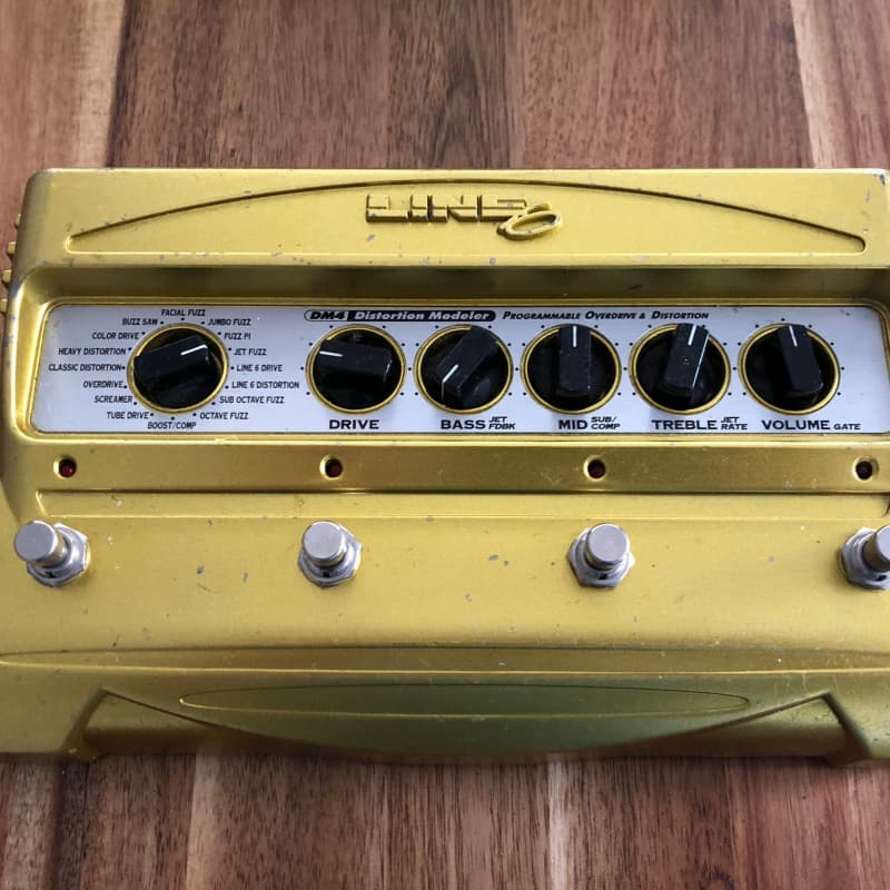 used 2010s Line 6 DM4 Distortion Modeler Gold - Effect Pedal