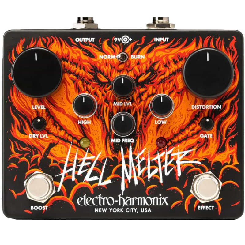 used Electro-Harmonix Hell Melter Metal Distortion Pedal Metal - Effect Pedal