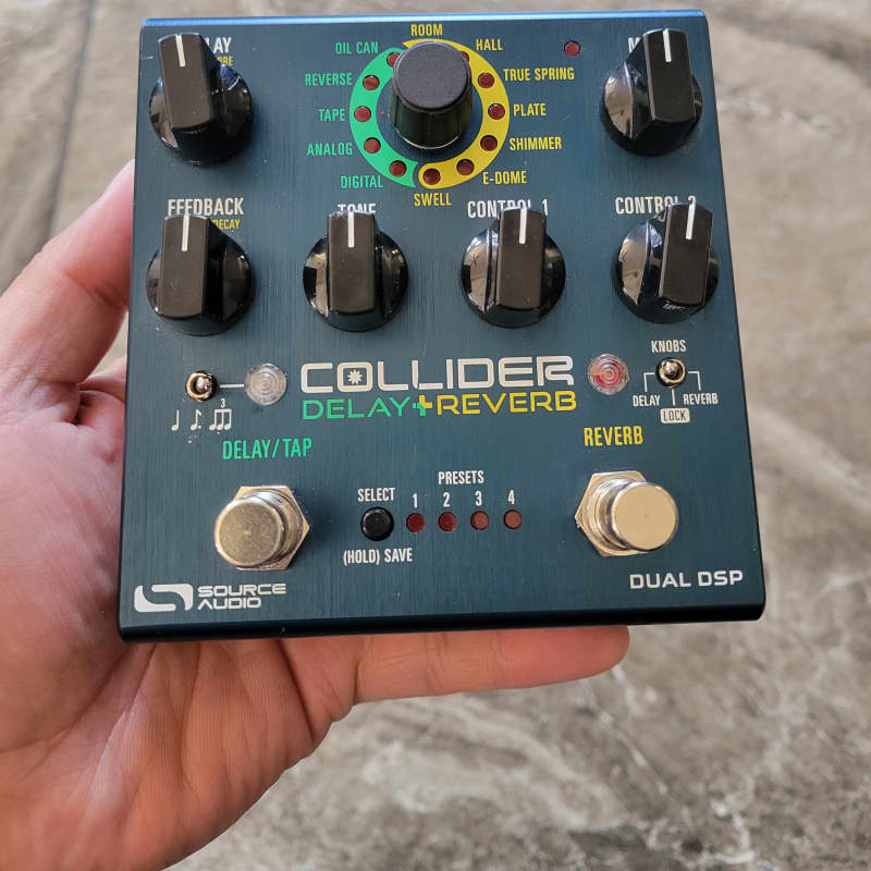 used 2010s Source Audio SA263 Collider Delay + Reverb Blue - Effect Pedal