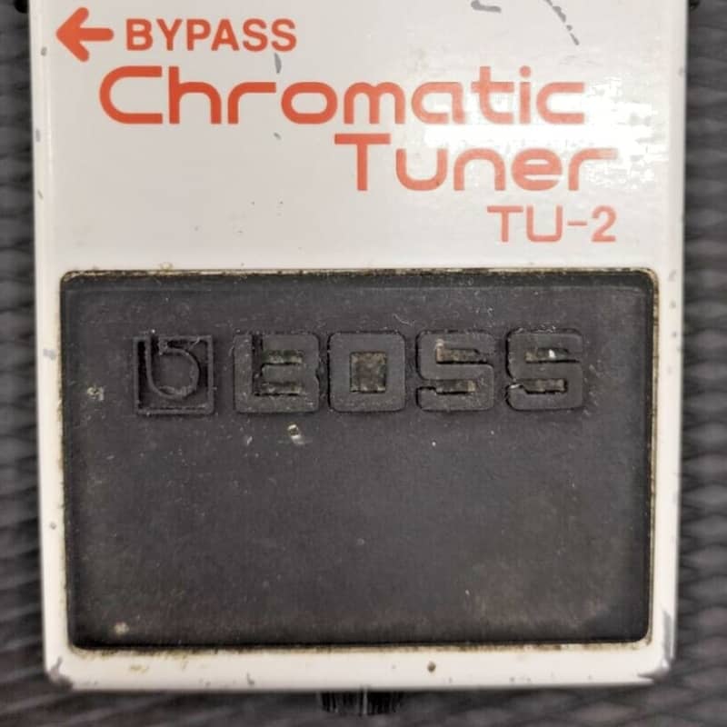 used 1998 - 2009 Boss TU-2 Chromatic Tuner (Dark Gray Label) White - Effect Pedal