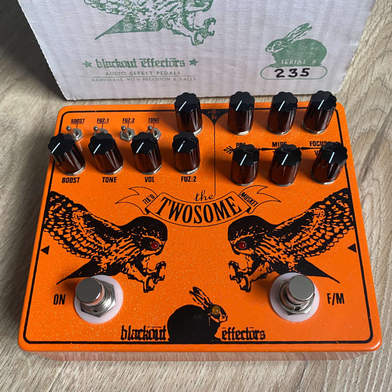 used Blackout Effectors Twosome Dual Fuzz Orange Sparkle - Effect Pedal