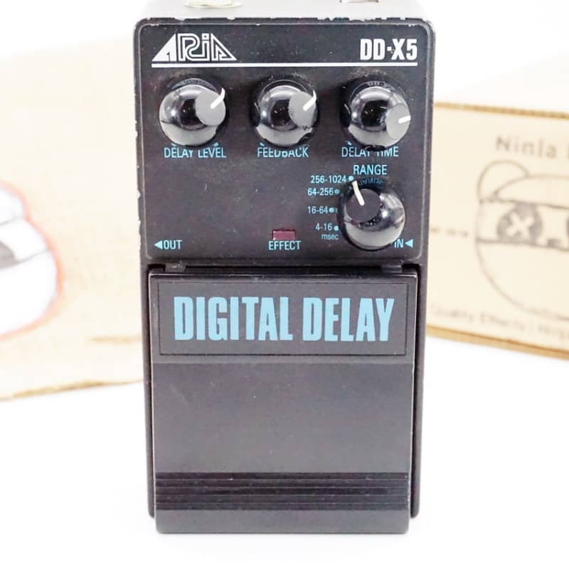 used 1980s Aria DD-X5 Digital Delay Black - Effect Pedal