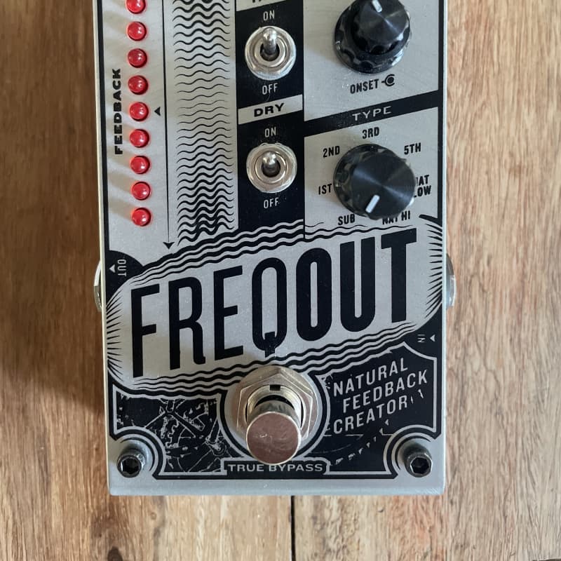 used 2010s DigiTech FreqOut Natural Feedback Creator Silver/Black - Effect Pedal