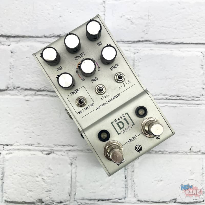 used 2020 Walrus Audio Mako D1 High-Fidelity Stereo Delay Silver - Effect Pedal