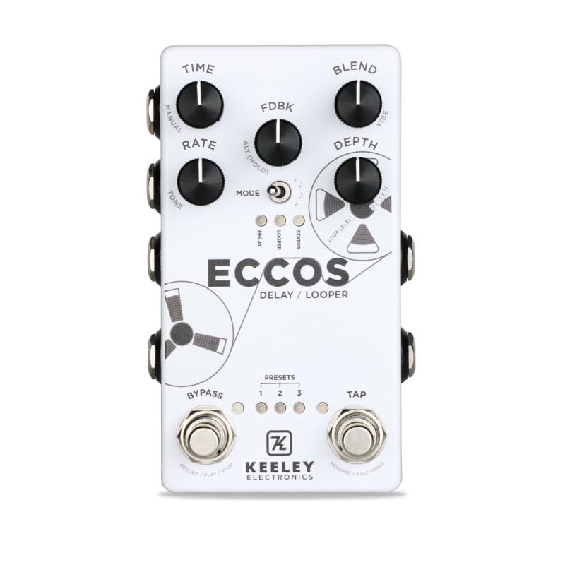 used 2019 Keeley ECCOS Neo-Vintage Tape Delay White - Effect Pedal