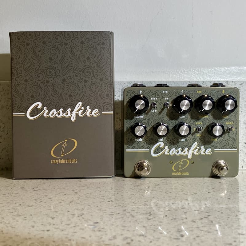 used ~2020 Crazy Tube Circuits Crossfire Olive - Effect Pedal