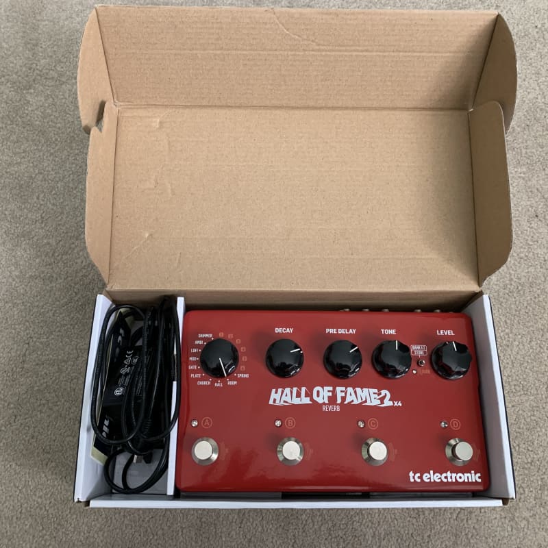 used 2019 - Present TC Electronic Hall of Fame 2 X4 Reverb Red - Effect Pedal