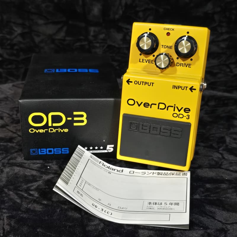 used 1997 - Present Boss OD-3 OverDrive (Silver Label) Yellow - Effect Pedal