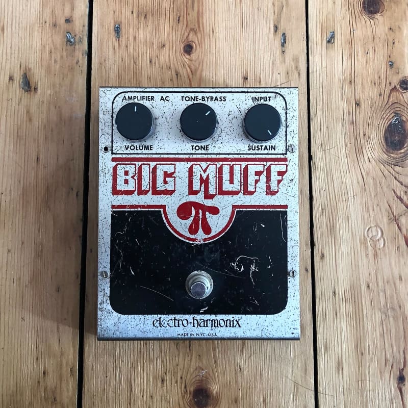 used 1979 - 1984 Electro-Harmonix Big Muff Pi V6 Silver - Effect Pedal