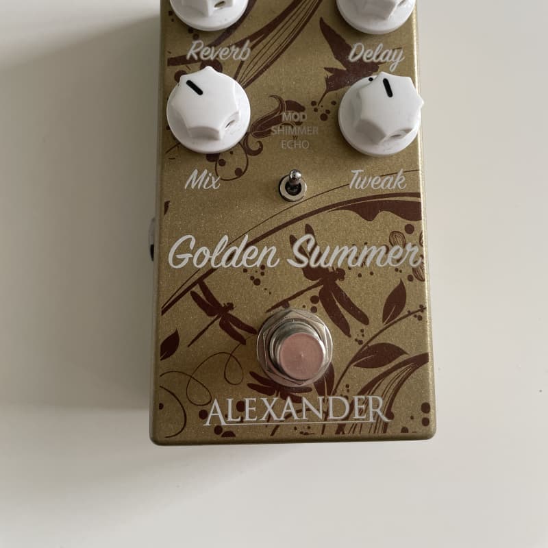 used 2010s Alexander Pedals Golden Summer Reverb/Delay Gold - Effect Pedal