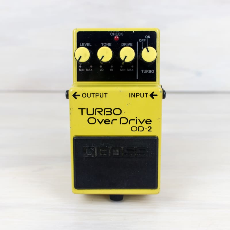 used 1988 - 1995 Boss OD-2 Turbo OverDrive (Black Label) Yellow - Effect Pedal