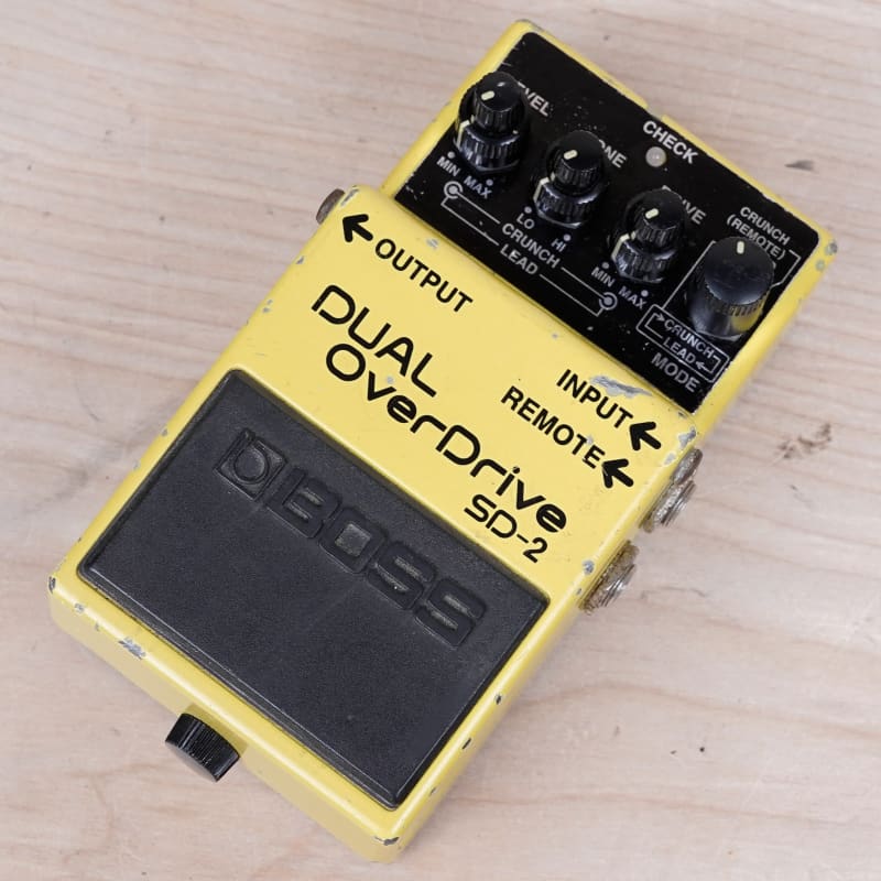 used 1993 Boss SD-2 Dual OverDrive (Silver Label) Yellow – Effect Pedal