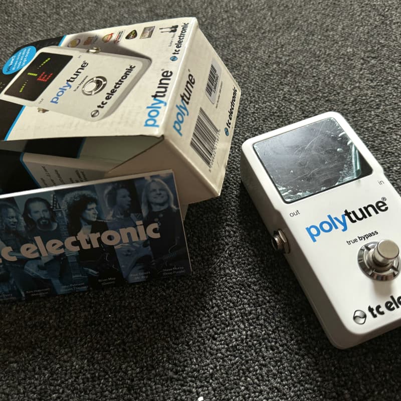 used 2010s TC Electronic PolyTune 2 Mini Tuning Pedal White - Effect Pedal